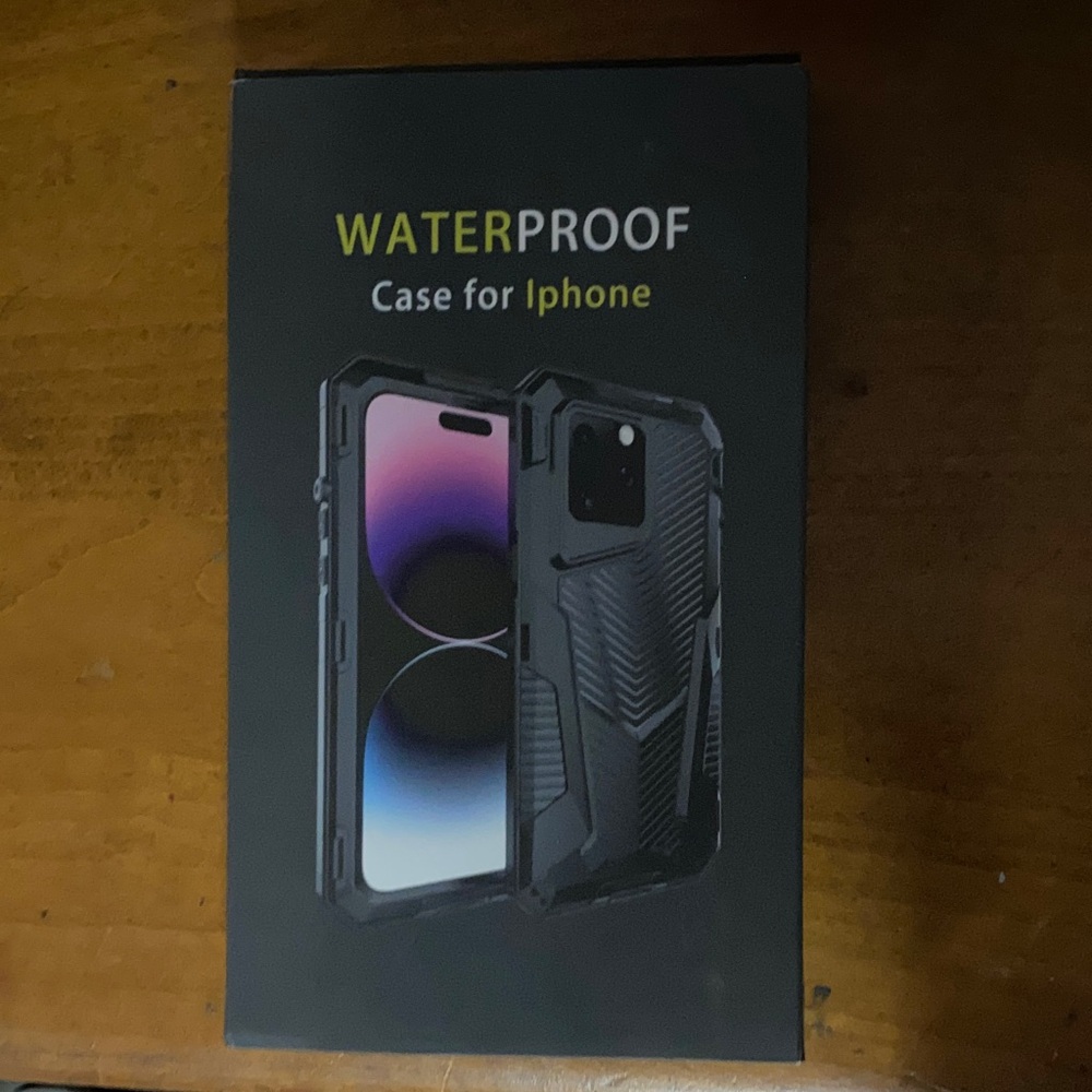 Waterproof Black Case for iPhone 14